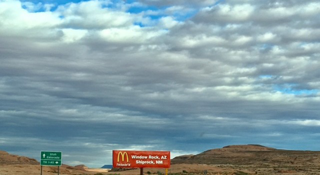 McDonald's ad in Navajo Nation